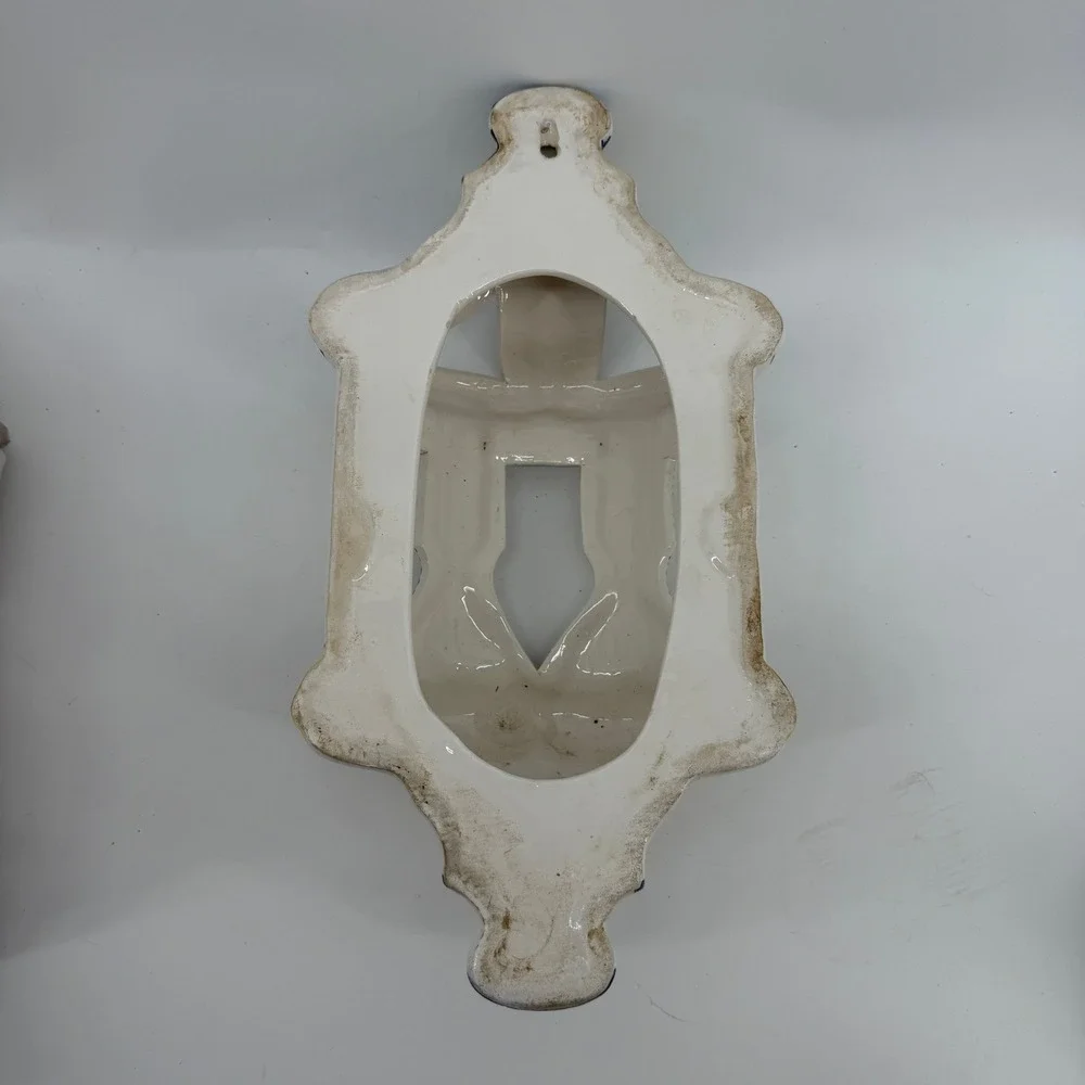 Ceramic Wall Lantern Sconce Multi-Color Hand Painted Majolica‎ Style Portguese